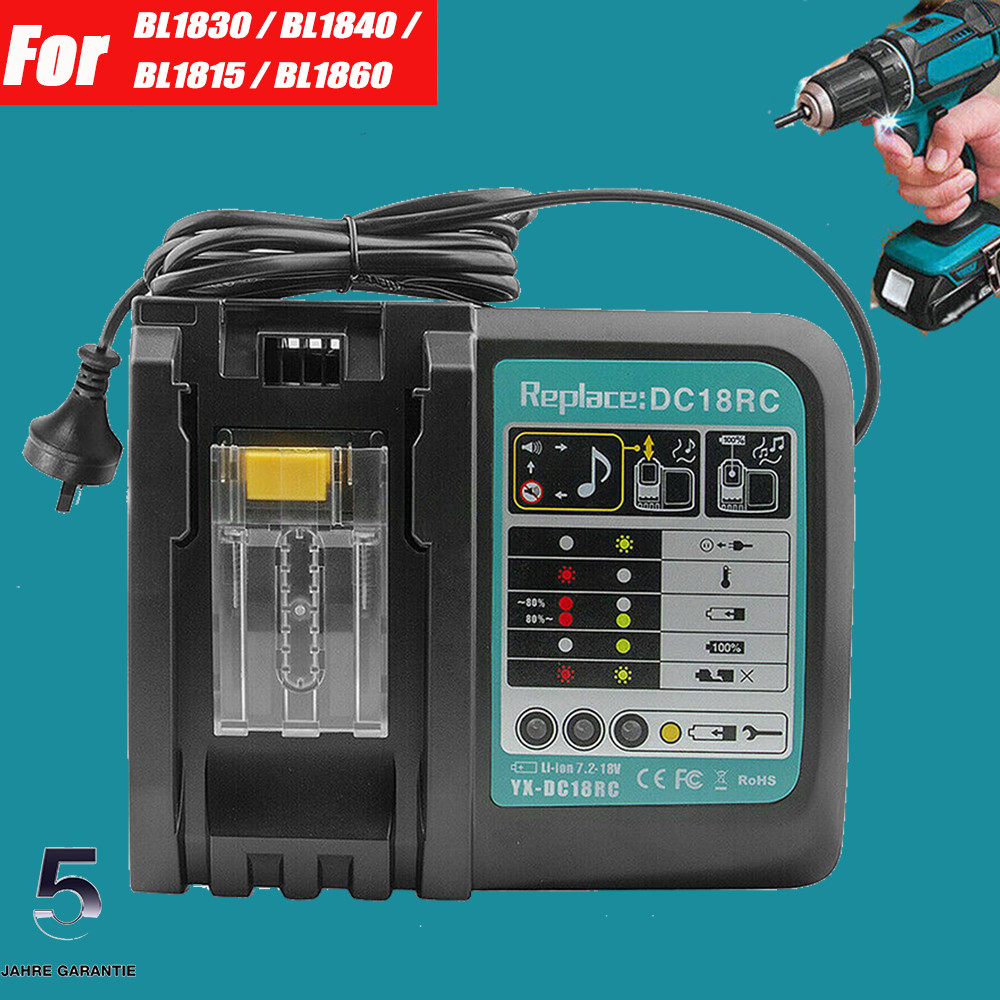 for Makita DC18RC 18V 18 VOLT LXT Lithium-Ion Rapid Tool Battery Charger BL1860B