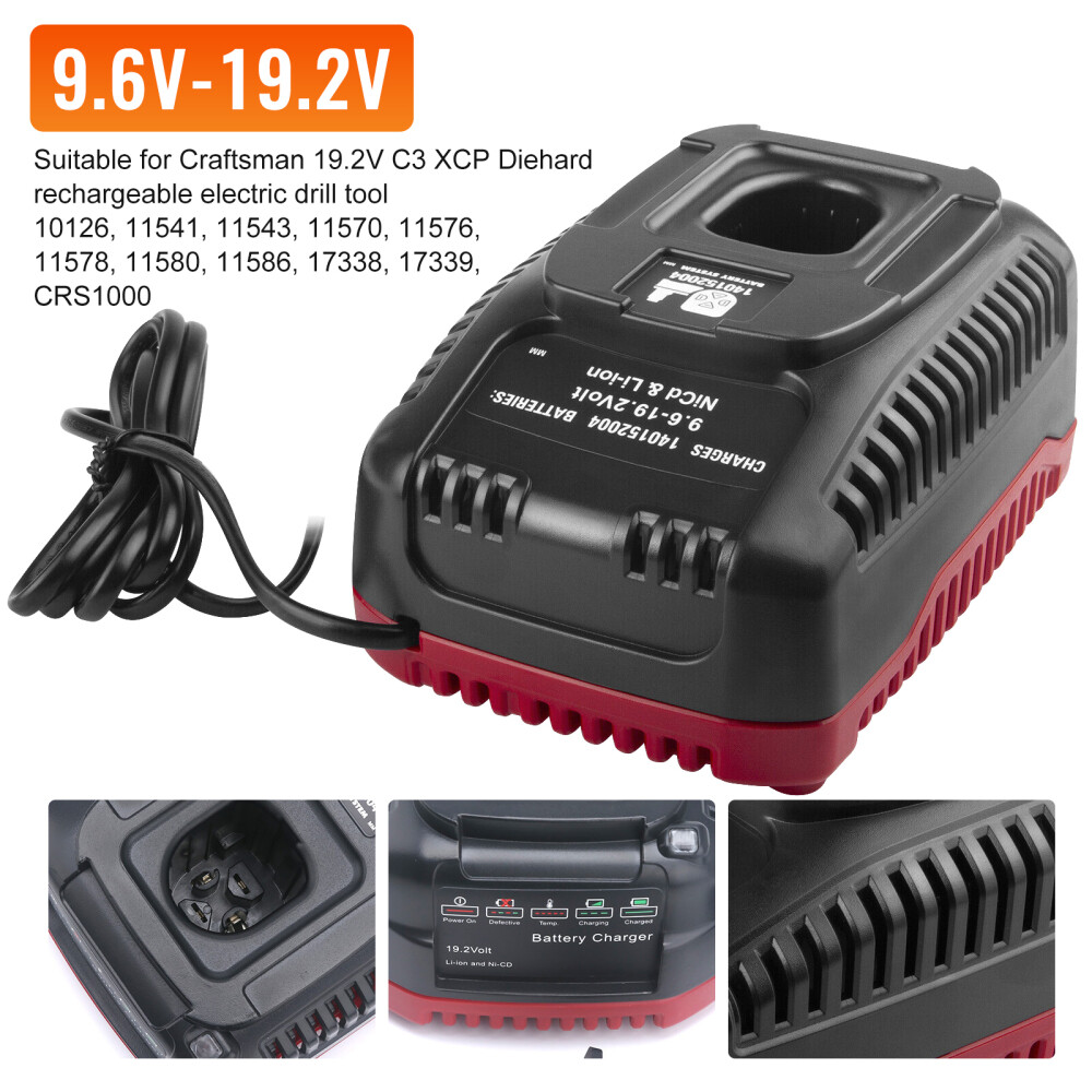 Fast Charger For Craftsman C3 19.2 Volt Lithium NiMh XCP Battery 140152004 11375