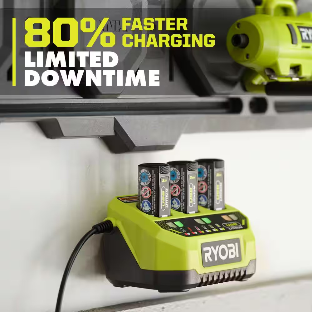 Ryobi USB Lithium 3 Port Fast Charger FVCH01 New sealed (NOT for 18v ONE+ !!)
