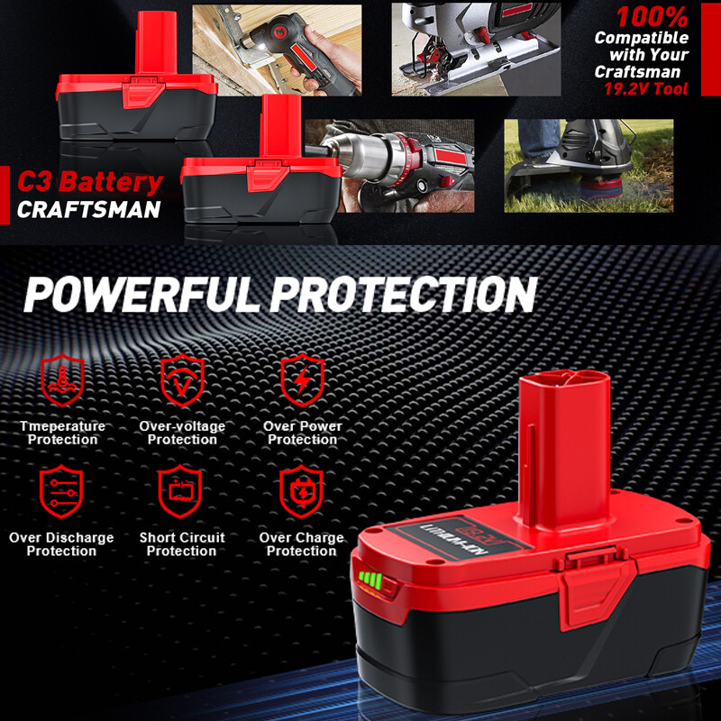 1-2Pack 7.0Ah for Craftsman 19.2V Lithium XCP Battery C3 DieHard 11375