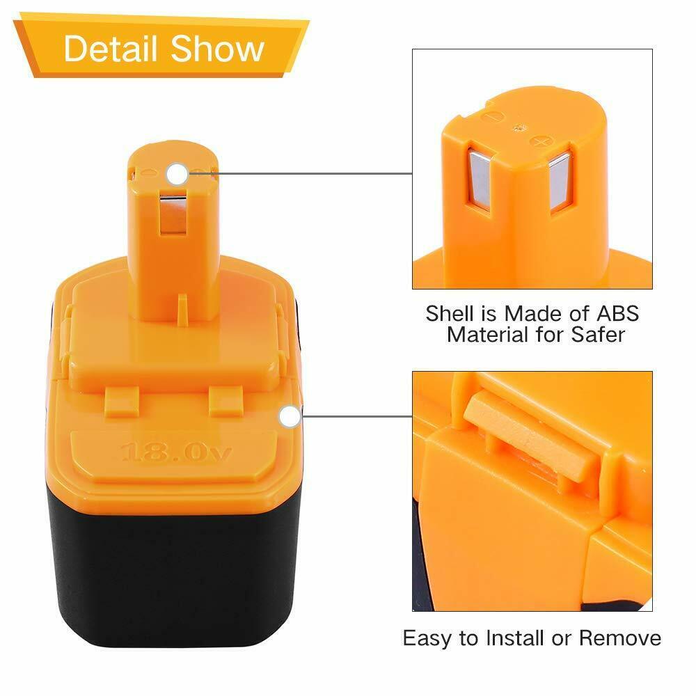 1/2Pack Replace for Ryobi 18V PLUS 4.8Ah 18 Volt Battery P100 13022 ABP1801