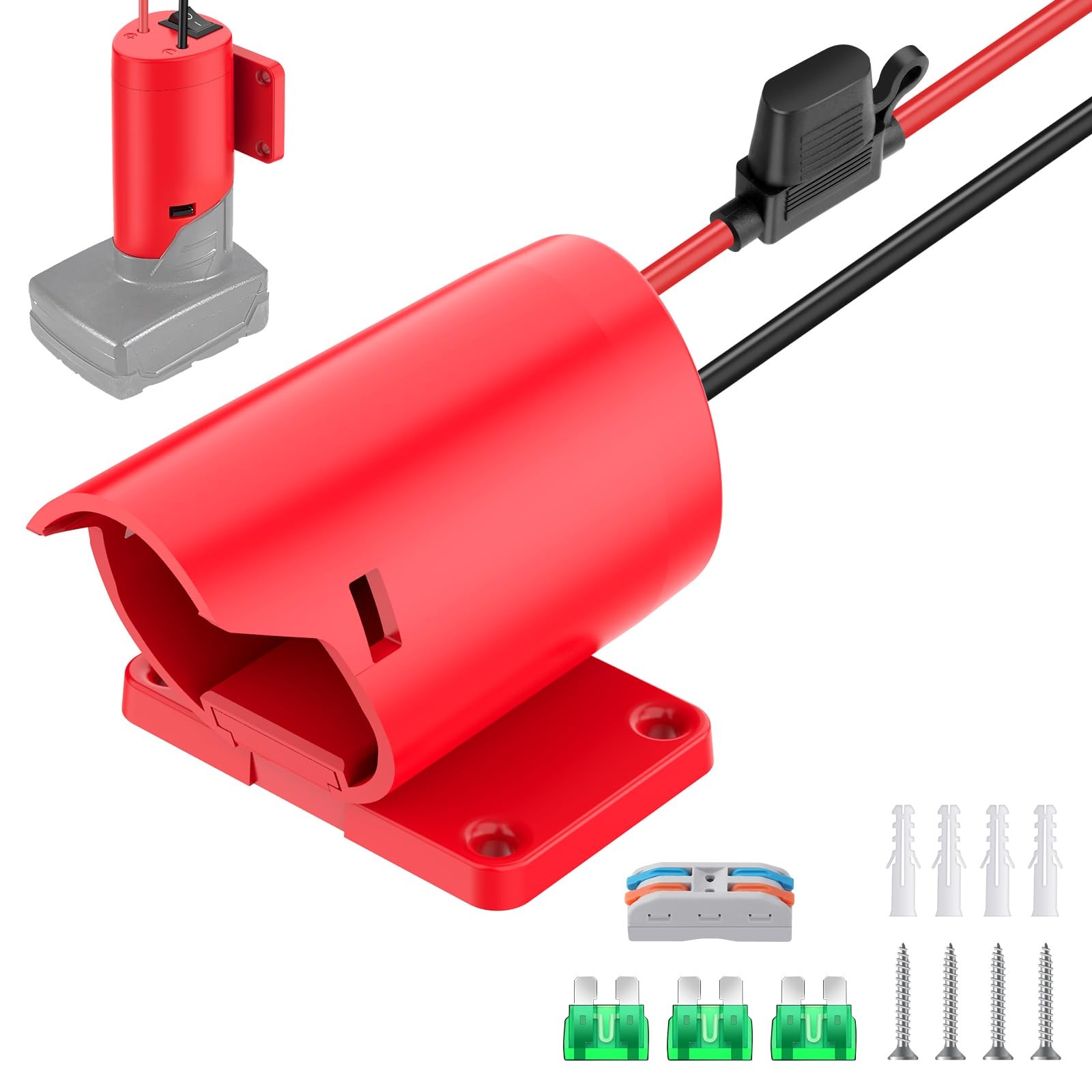 1 Packs Power Wheel Adapter for Milwaukee M12 Battery 12V 1 Pack