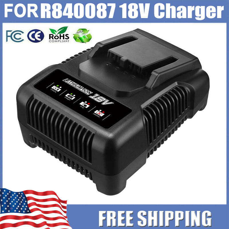NEW Battery Charger For Ridgid R840085 Lithium Battery Rigid 18V R840087 R840083