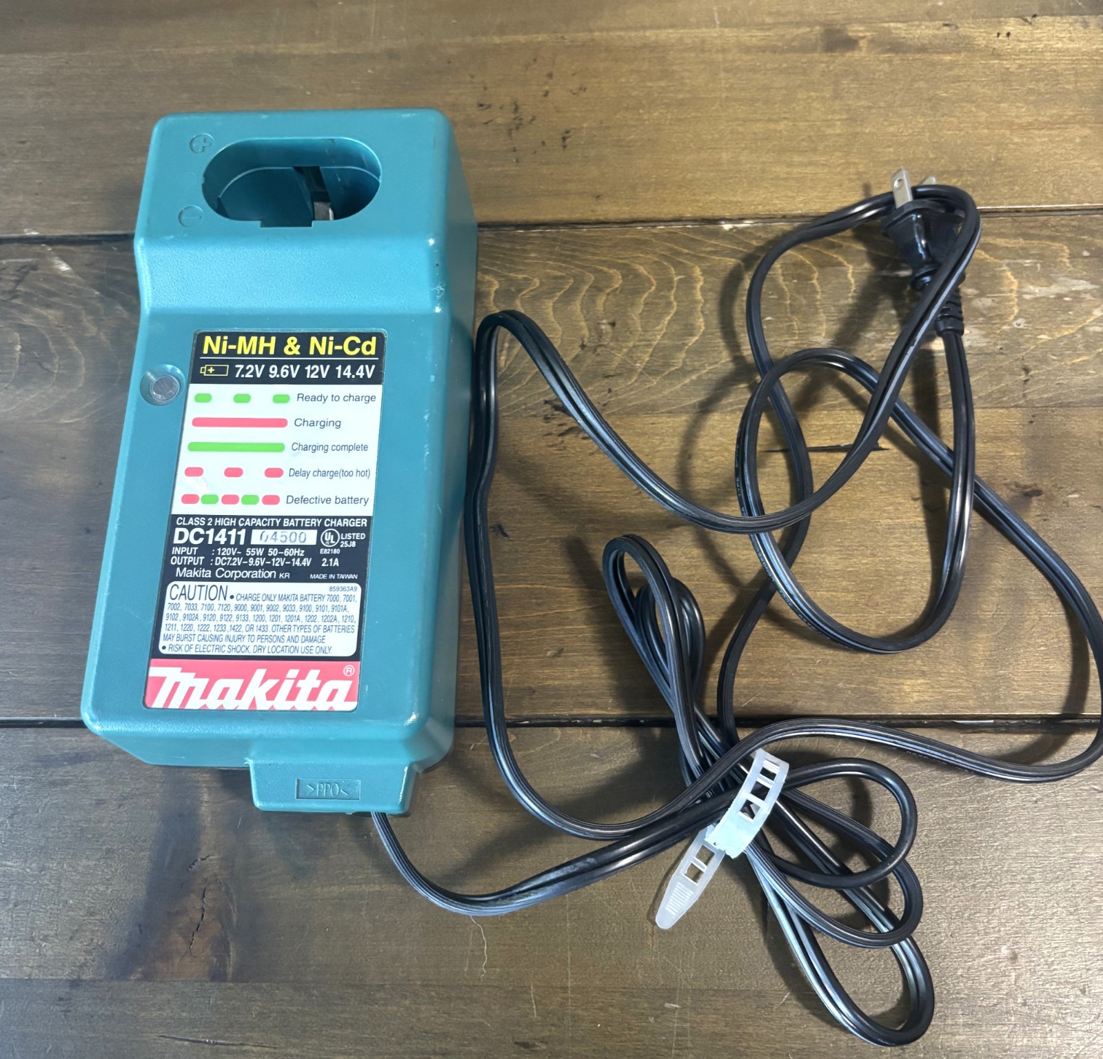 Makita DC1411 Ni-MH & Ni-Cd 7.2v 9.6v 12v 14.4v Battery Charger Genuine OEM. 21