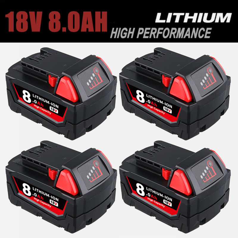 1/2Pack For Milwaukee for M18 Lithium 8.0Ah Extended Capacity Battery 48-11-1860