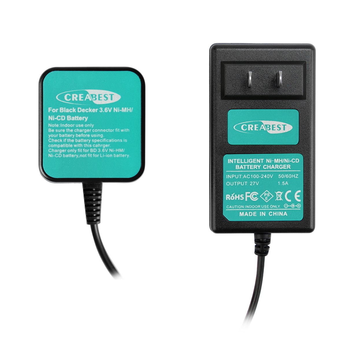 3.6V Ni-MH Charger For Black&Decker S100 S110 VP100 VP110 VP130 VP650 Battery