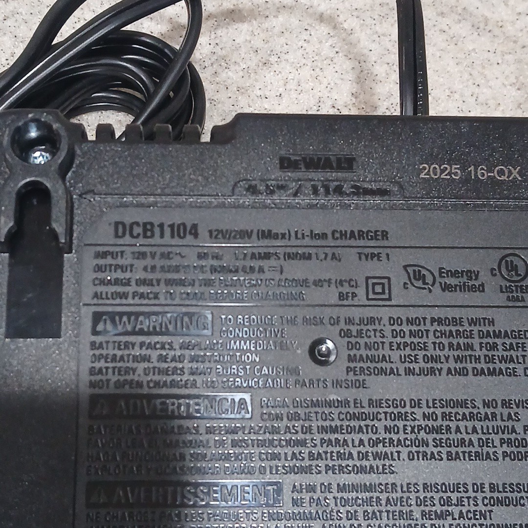DEWALT DCB1104 12V-20V-60V 4 AMP Li-Ion Battery Charger