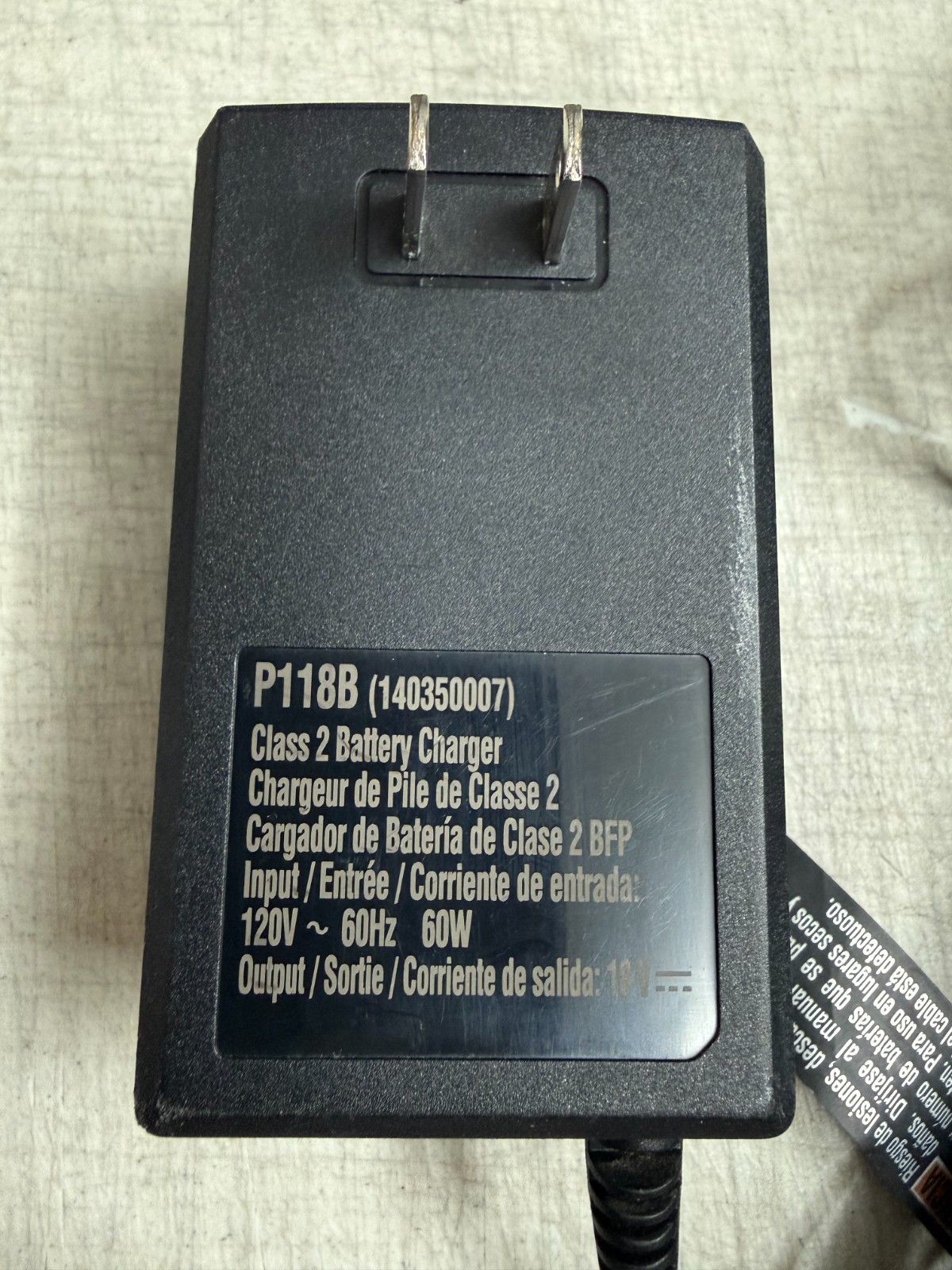 Ryobi ONE+ P118B | 18-Volt Lithium-Ion Replacement Battery Charger