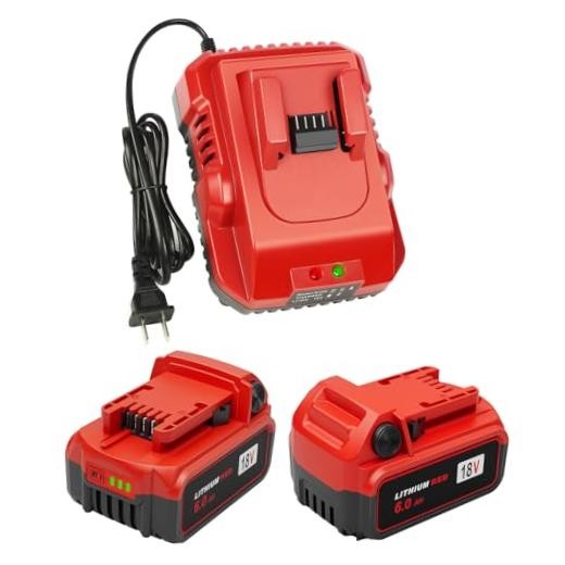 2Pack 18V Batteries Replacement for Milwaukee M 6.0Ah 18v Battery and Charger