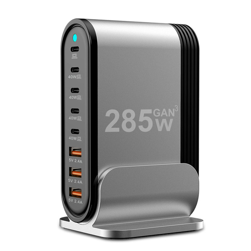 Dengwenqiang Usb C Charger – 285W Gan 8 Port Charging Station Tower Hub For