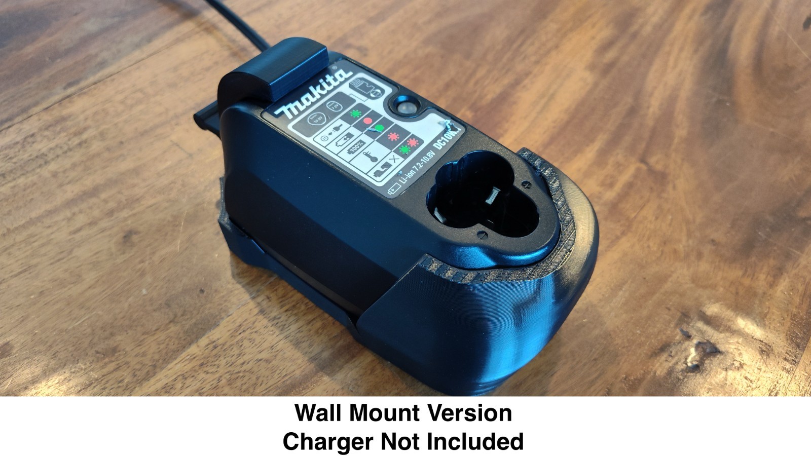 Wall or Packout Mount for Makita DC10WA Charger, **Charger Not Included**