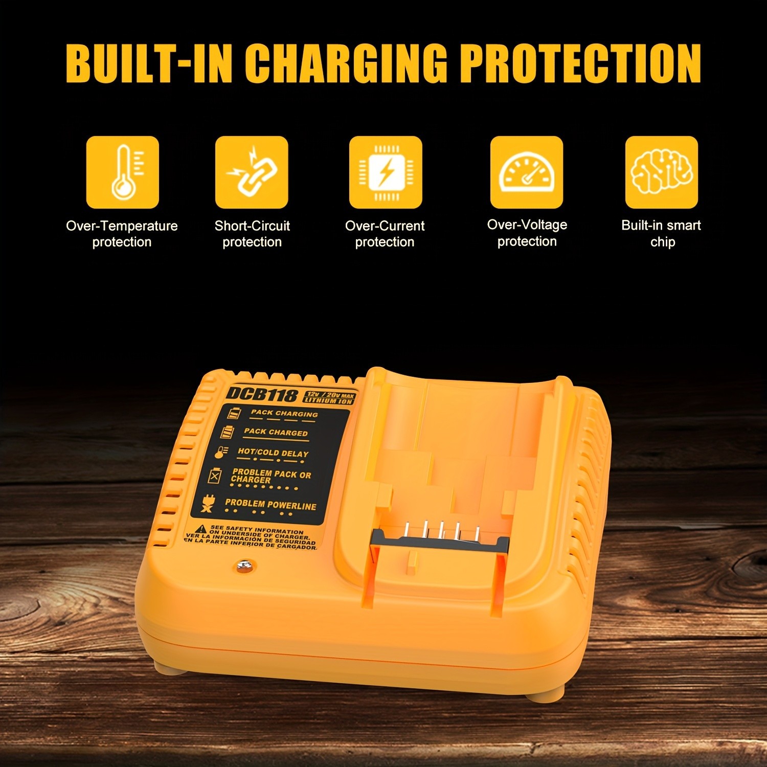 Fast Battery Charger Station Compact Charger for 12V 20V Max Lithium Ion