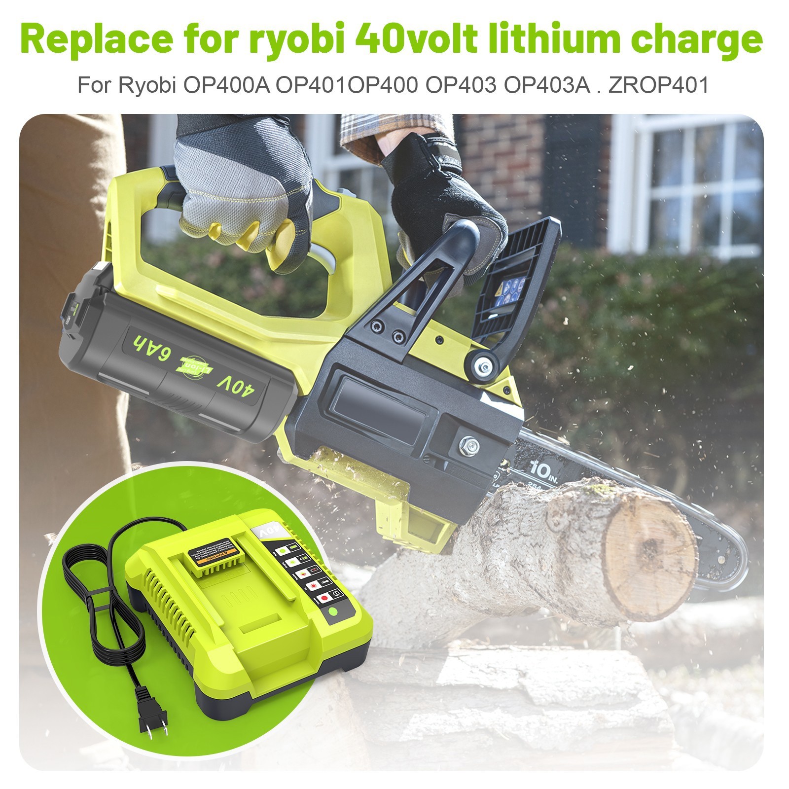 NEW Rapid Charger For Ryobi 40V OP408VNM Lithium Battery OP406VNM OP40602 OP401