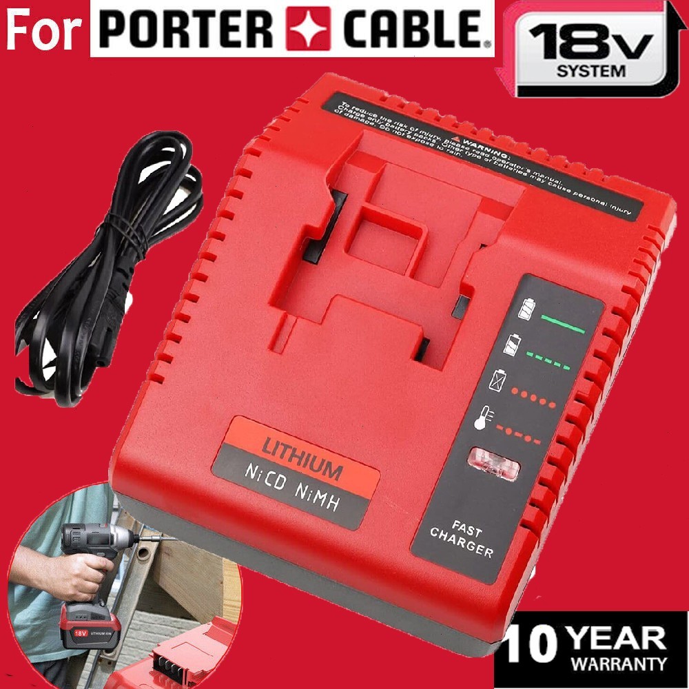 For Porter Cable PCXMVC PCMVC PC18B 18V Lithium-Ion & NiCad NiMh Battery Charger
