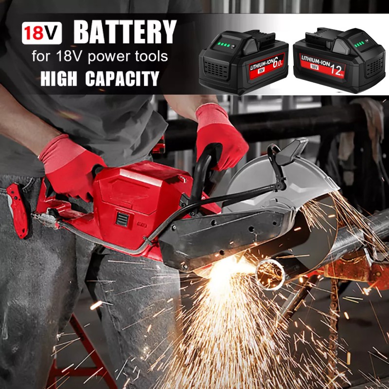 12.0Ah Battery For Milwaukee for M18 Extended Lithium 48-11-1880 Dual Charger