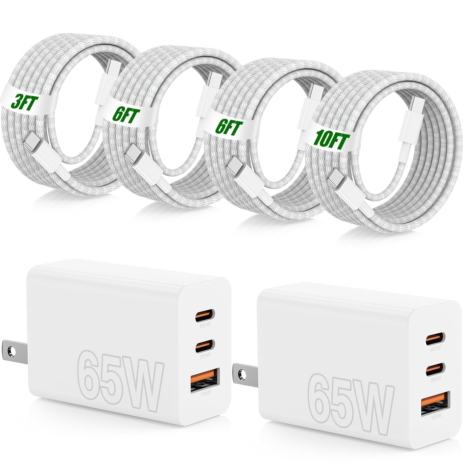 Cabepow 65W Super Charging Usb C For Iphone 17 16 Pro Max3 Port 100W Pd Usb C