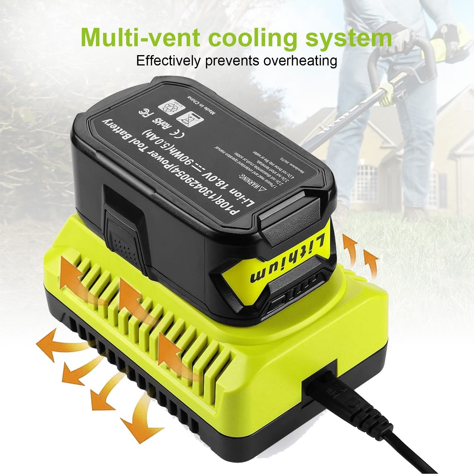 NEW P117 Rapid Charger for Ryobi 18V One+ Plus Batteries P108 P189 P190 PBP004