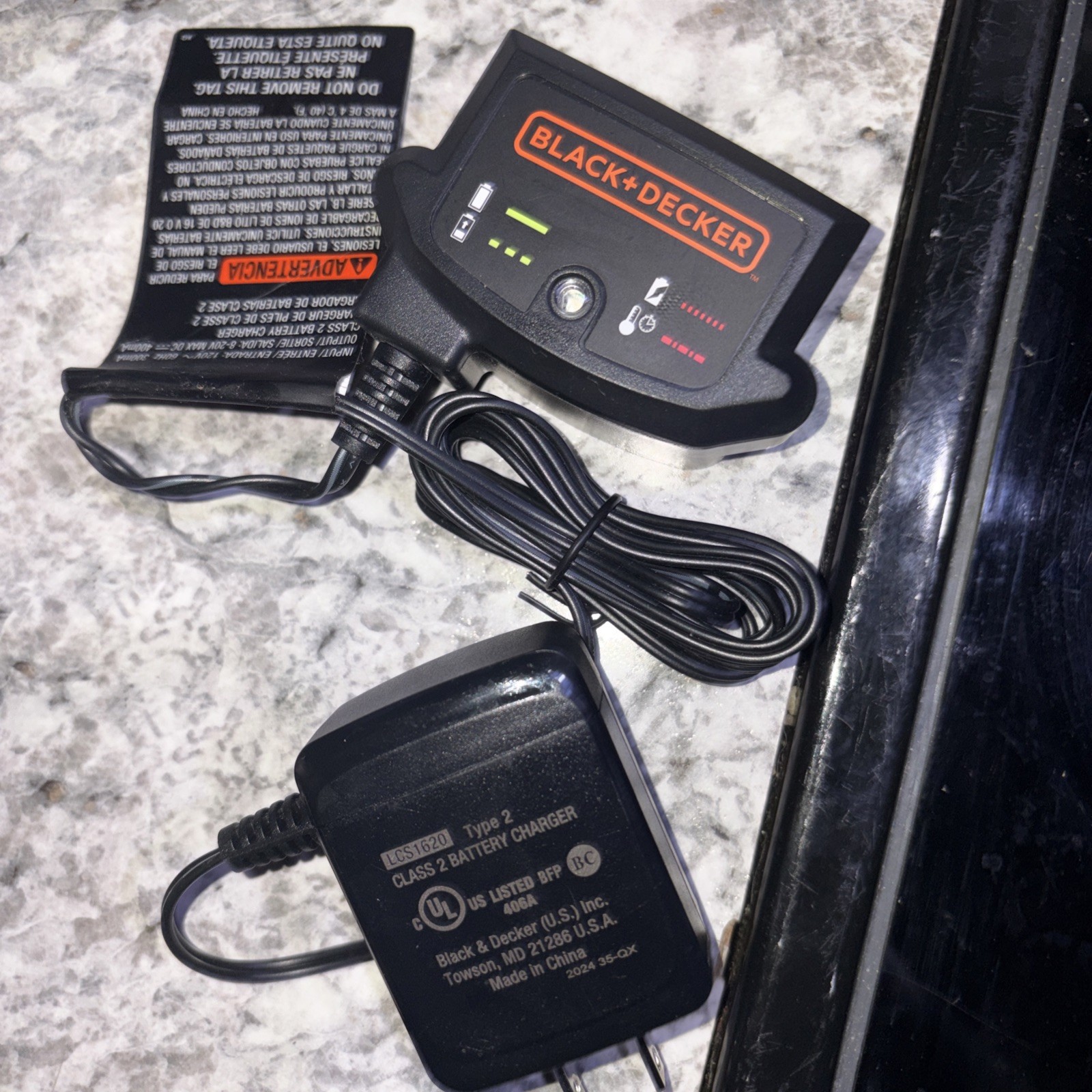*Genuine* Black and Decker 20v Lithium-Ion Battery Charger LCS1620