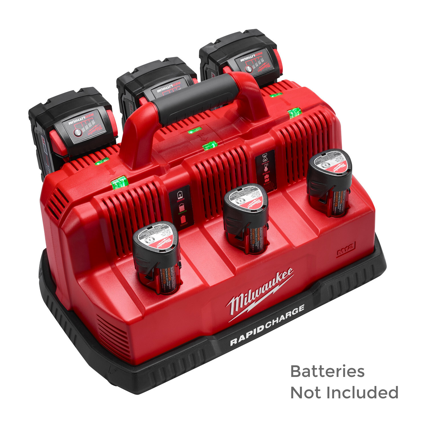 Milwaukee 48-59-1807 M18 & M12 Rapid Charge Station ((3) M18 & (3) M12 Packs)