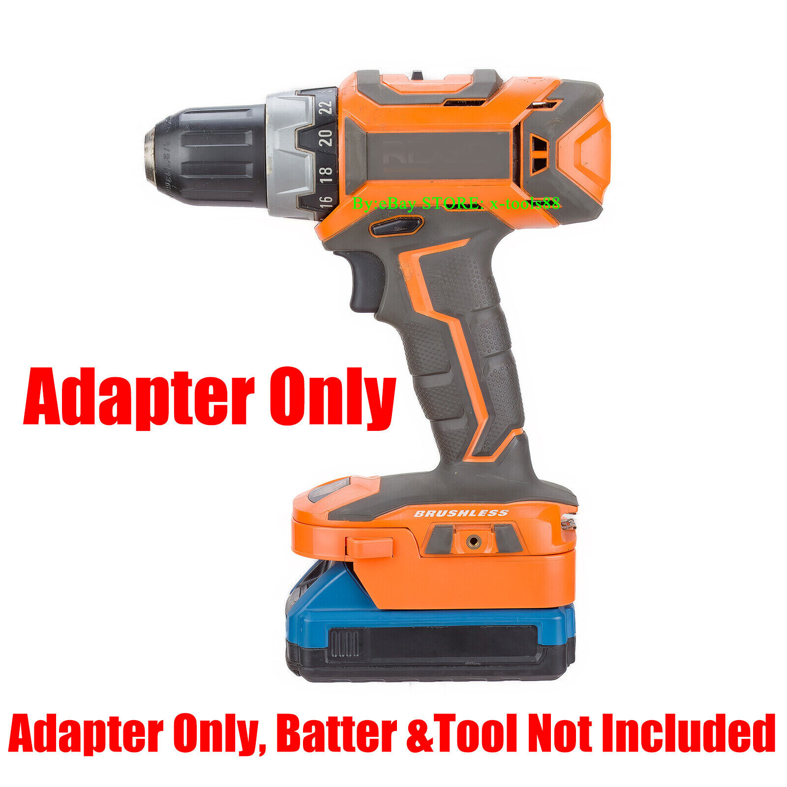 1x Adapter Convert DeWalt & Hercules 20v Li-Ion Battery To Ridgid 18v Type Tools