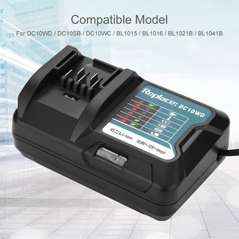 Fast Charger for MAKITA 10.8V/ 12V DC10WD DC10SB DC10WC BL1015 BL1016 BL1021B