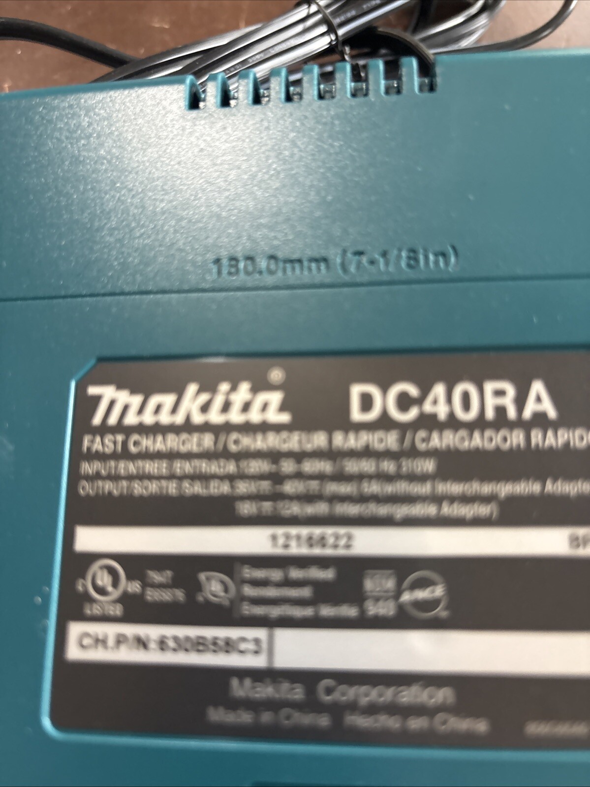 Makita DC40RA 40V Max XGT Rapid Optimum Charger – New