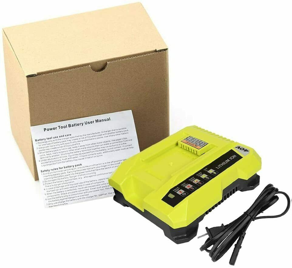 Rapid Charger For Ryobi 40V OP408VNM Lithium Battery OP406VNM OP40602 OP401 LED