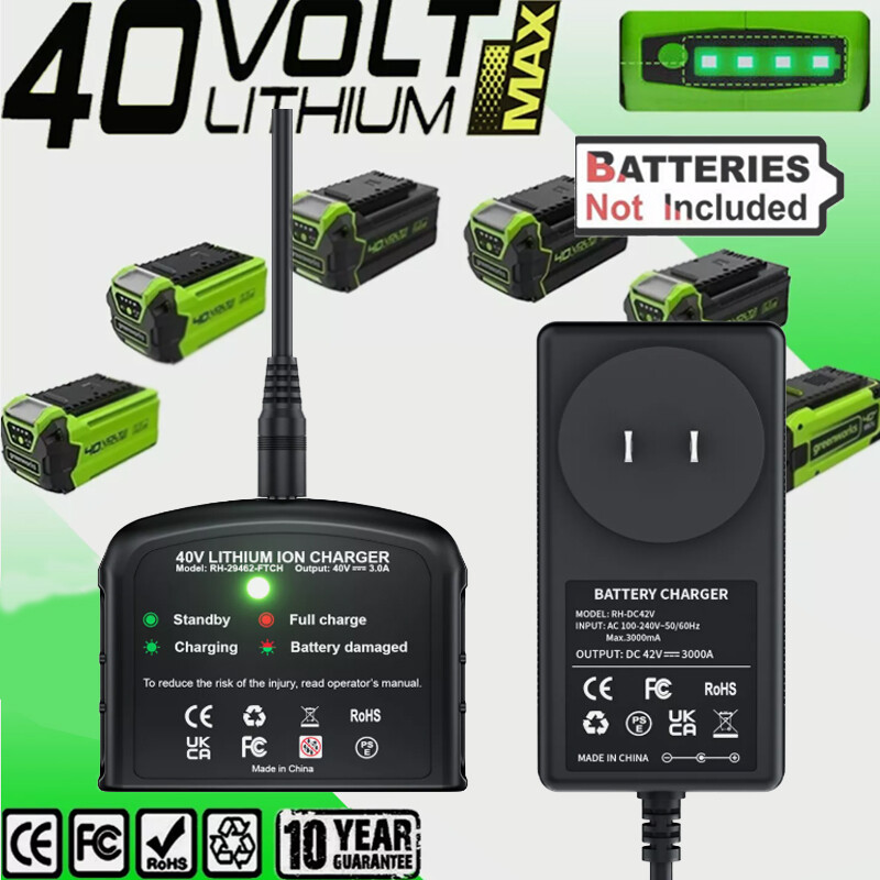 NEW 40V Charger 29482 For Greenworks 40V Battery 29472 29462 29252 22272 BAF721