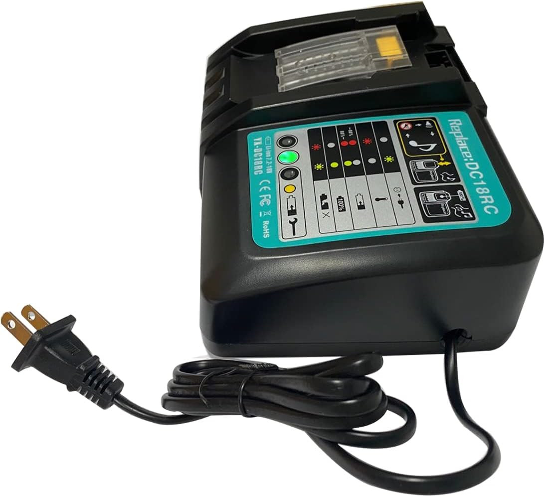 Cargador Makita DC18RC compatible con baterías LXT 14-18V