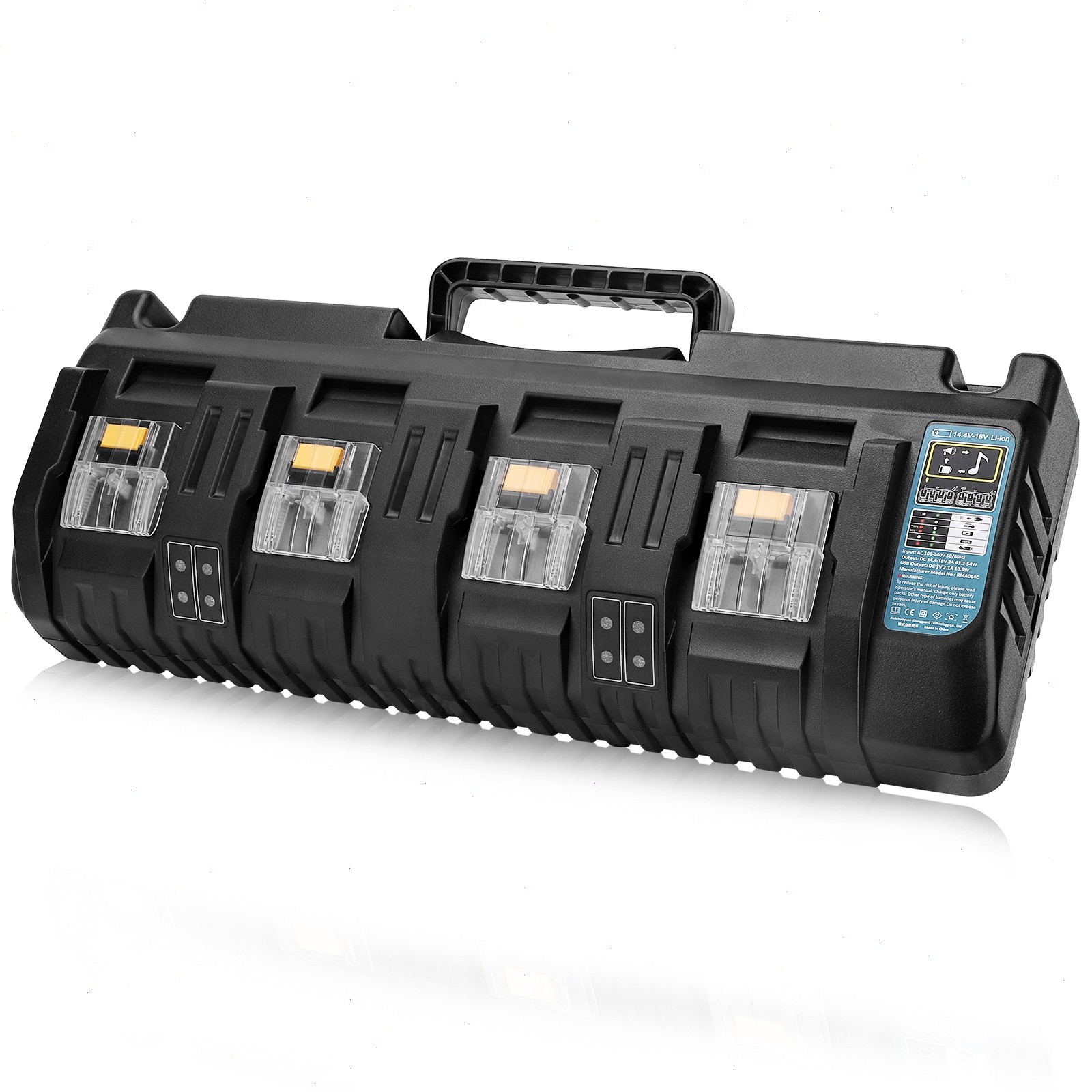 DC18SF 18V LXT Li‑Ion 4-Port Battery Charger Replace for Makita 18 Volt Battery
