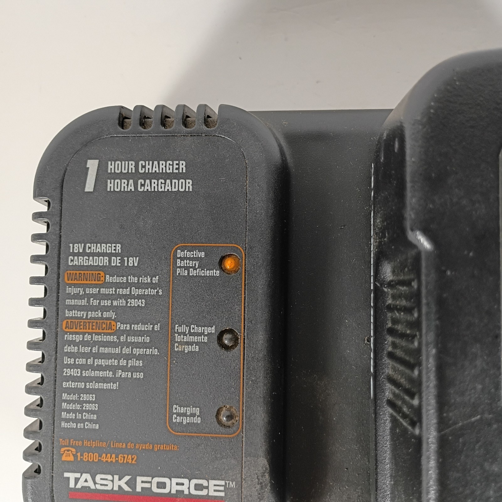 Task Force 29063 18V Fast Charger ONLY