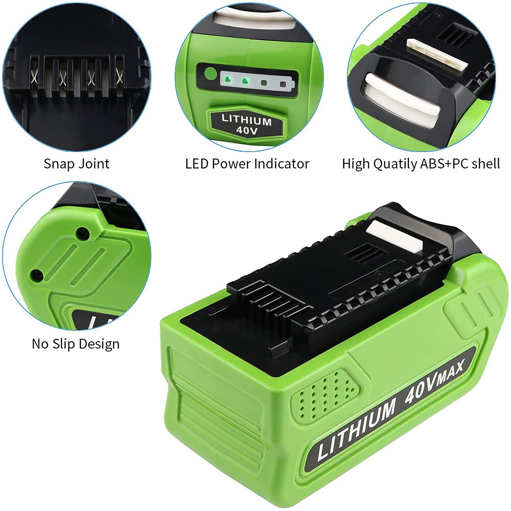 2PACK MAX 40V 8.0Ah For Greenworks G-MAX Lithium Battery 29472 29462 29252 20202