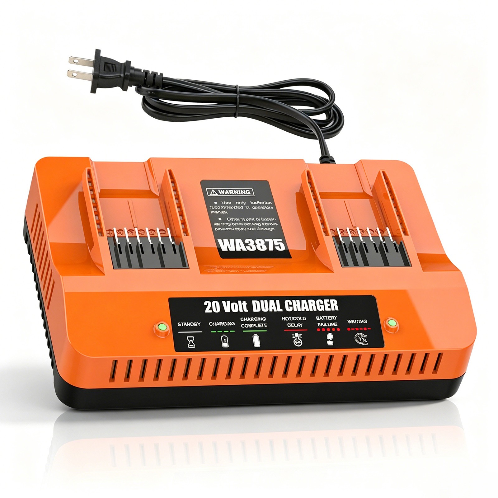 For Worx 20 Volt Dual Battery Charger Fast Charger WA3884 WA3575 Power Tools