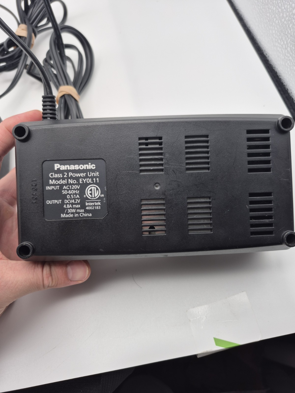 Lot of 2 Panasonic EY0L11 2.4 V/ 3.6 V Ni-MH and Li-Ion Battery Charger Untested