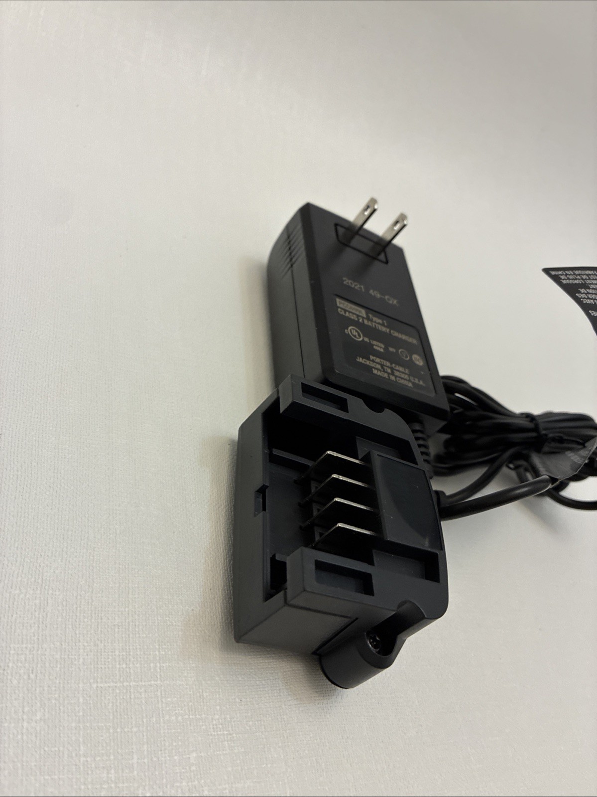 Porter Cable PCC699L 20V Max Lithium-Ion Battery Charger Type 1 Class 2