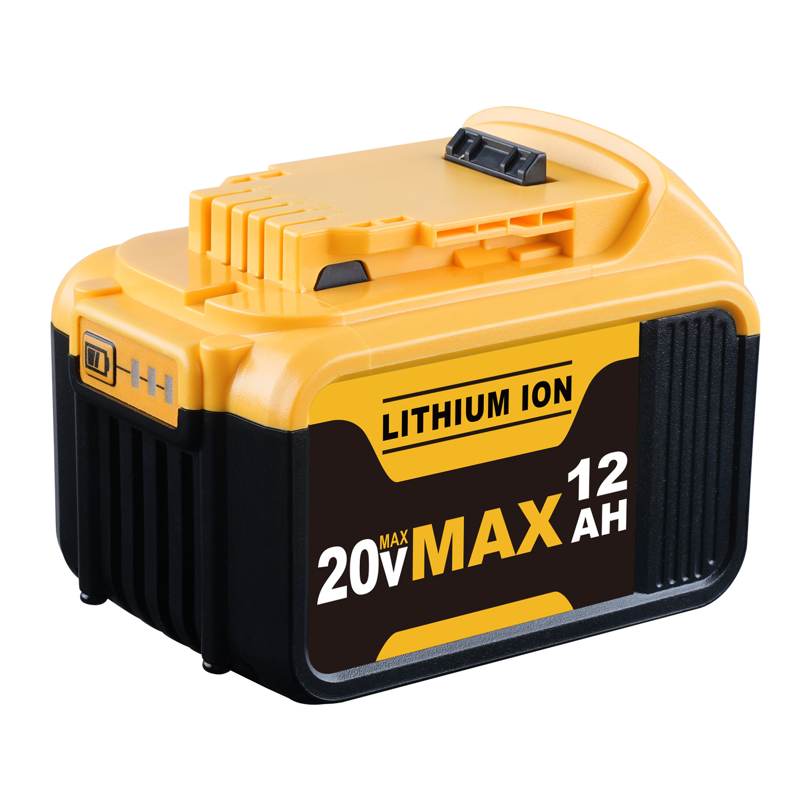 2PCS 20V DCB201 For Dewalt 20 Volt Max Lithium Battery DCB203 DCB207 DCB205 12AH