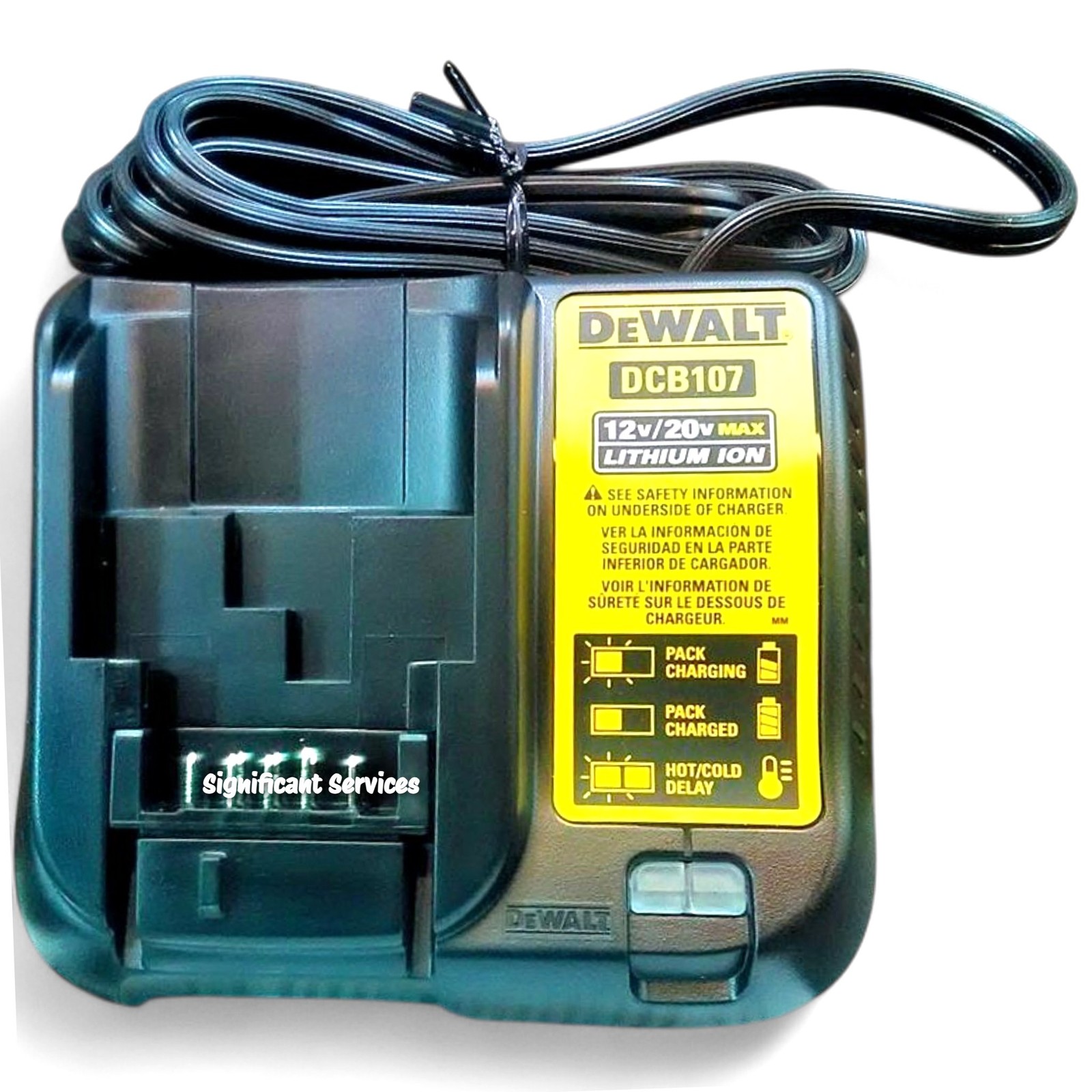 DeWALT DCB107 12V/20V MAX Lithium Ion Charger (Bulk Packed)