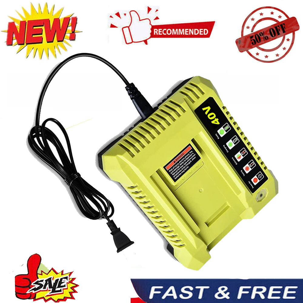 Rapid Charger For Ryobi 40V OP408VNM Lithium Battery OP406VNM OP40602 OP401 LED