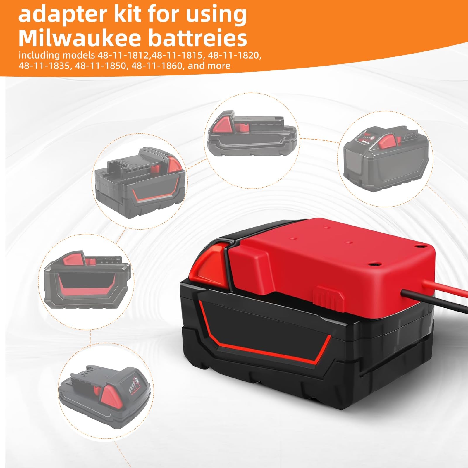 2 Packs Adapter Compatible with Milwaukee 18V, Converter 30A Fuse and…