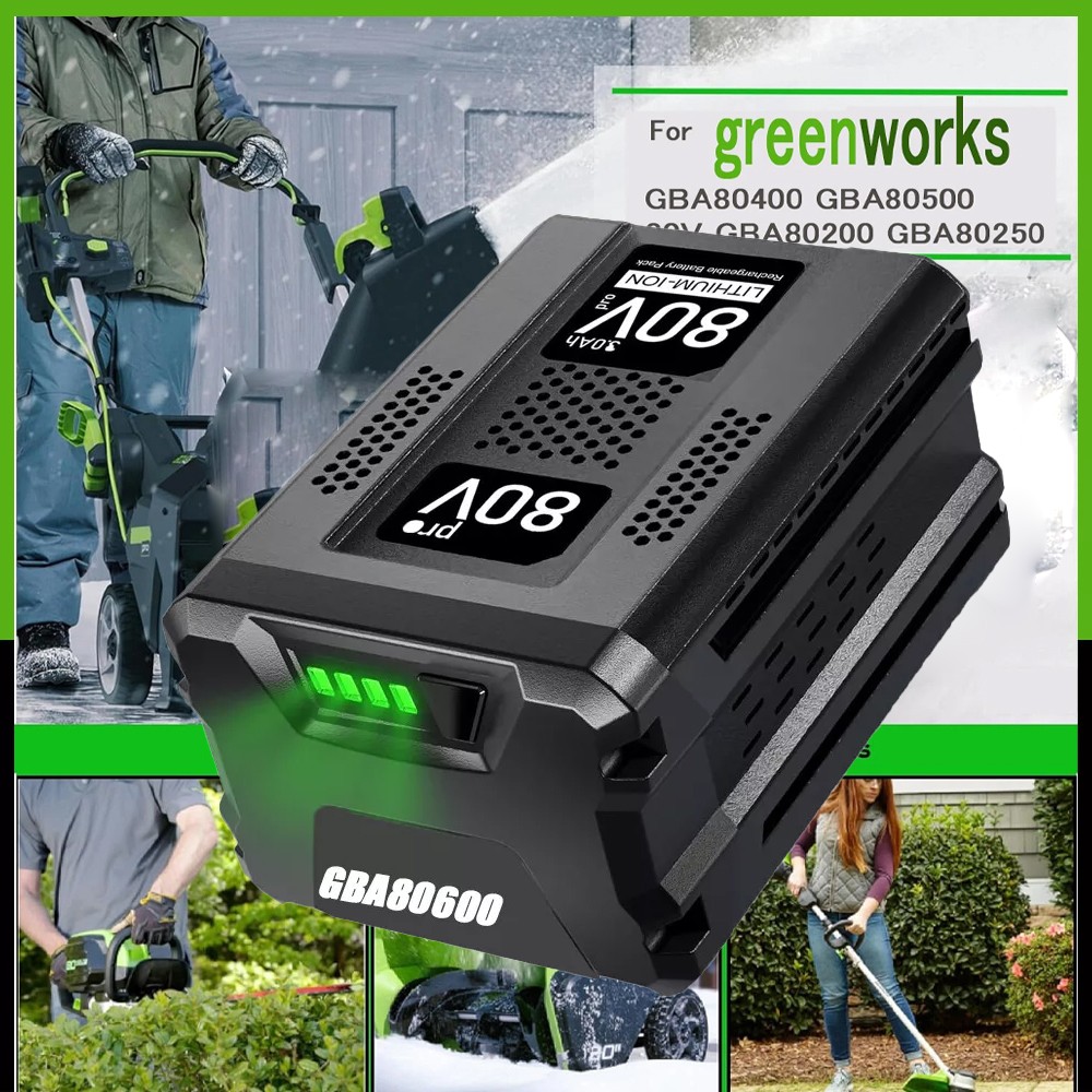 Battery FOR Greenworks 80V Lithium Ion 5.0Ah Rechargeable Li-ion BAB727 GBA80200