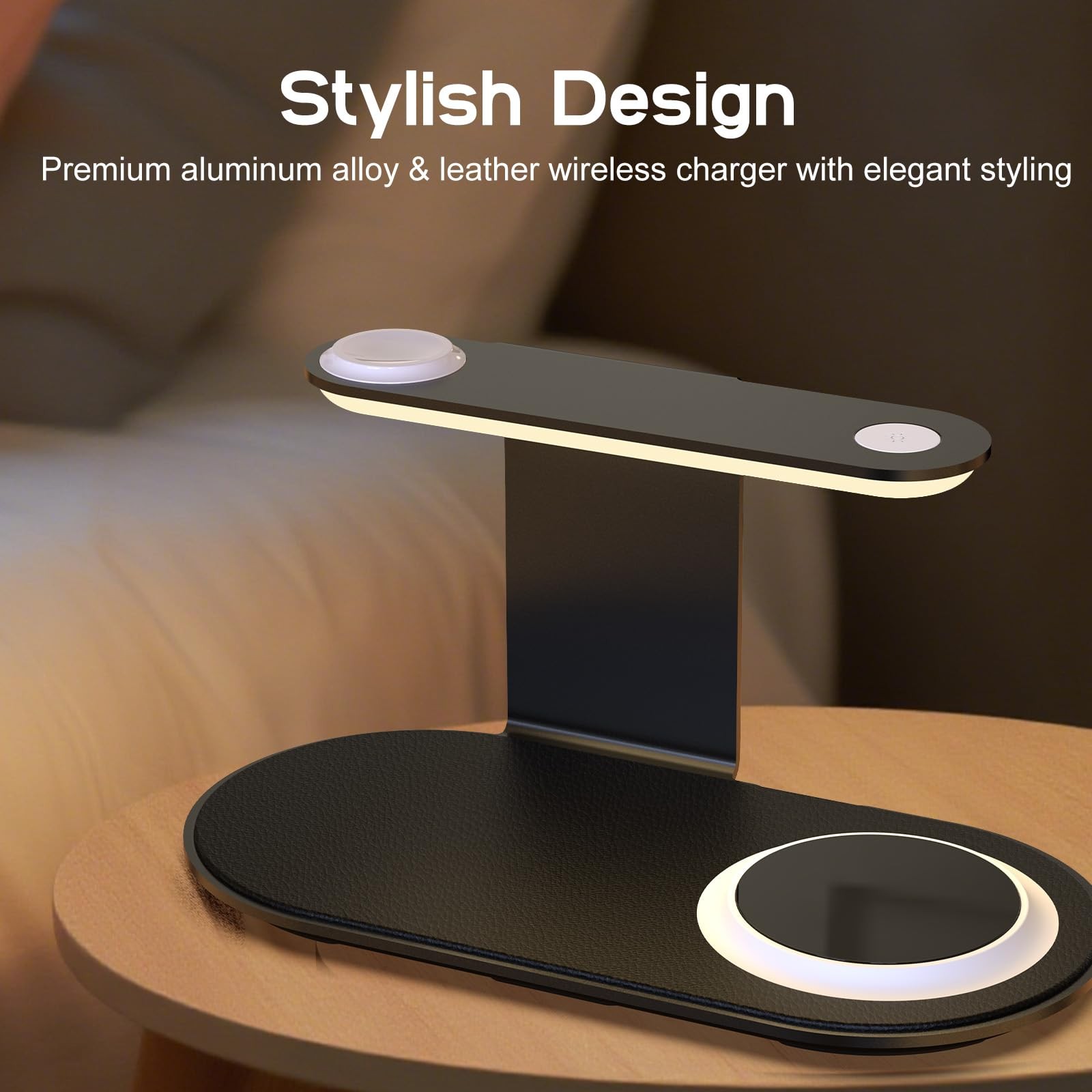 Hicevaiy Metal Wireless Charging Station For Samsung/Android Charger4 In 1