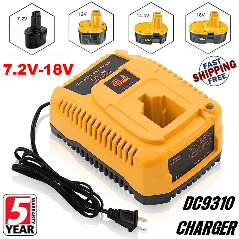 18 Volt DC9310 Charger for Dewalt 7.2V-18V XRP Battery NiCd/NiMh DC9096 DC9098