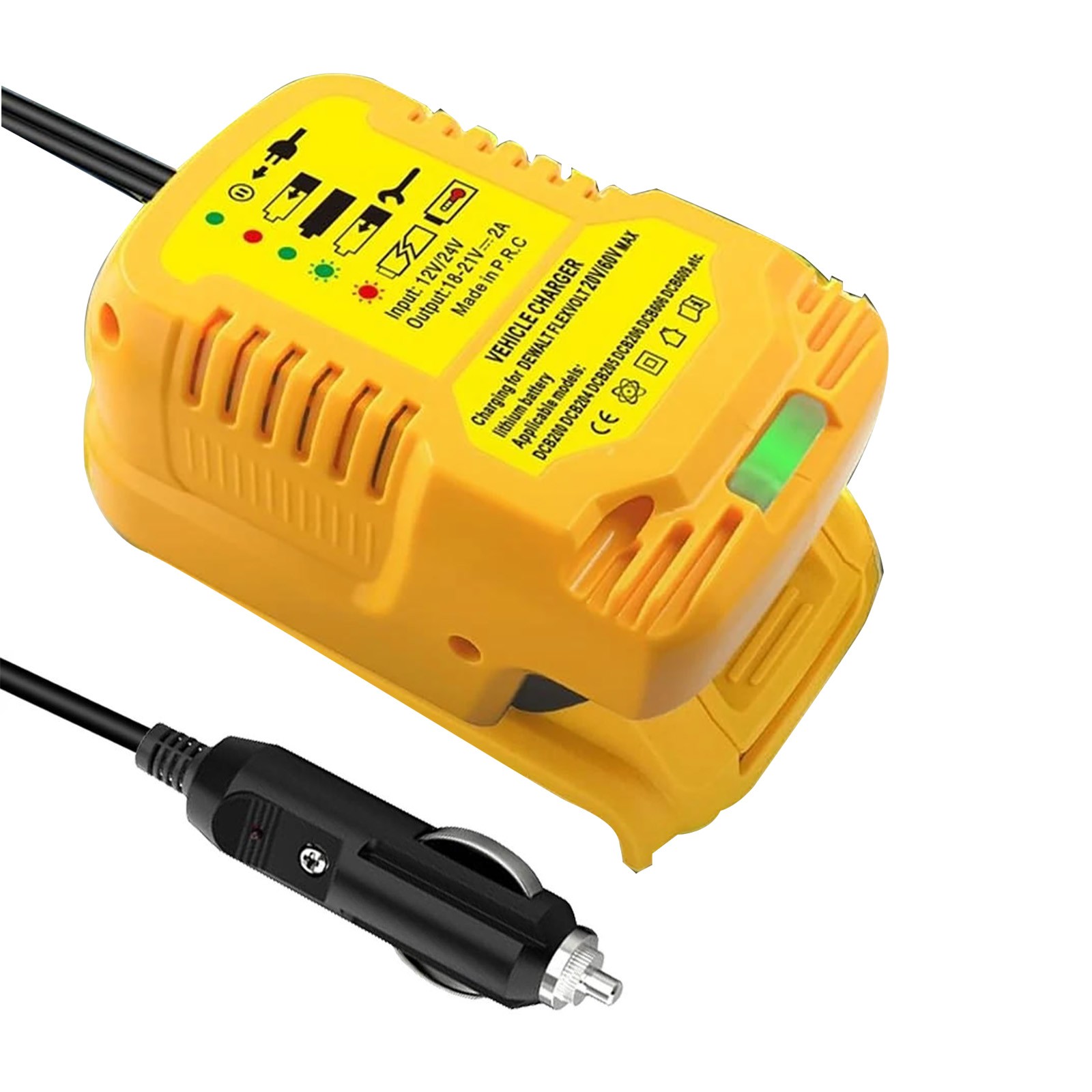 For DeWalt 20V 18V Li-ion Battery Vehicle Charger w Smart Protection Over Charge