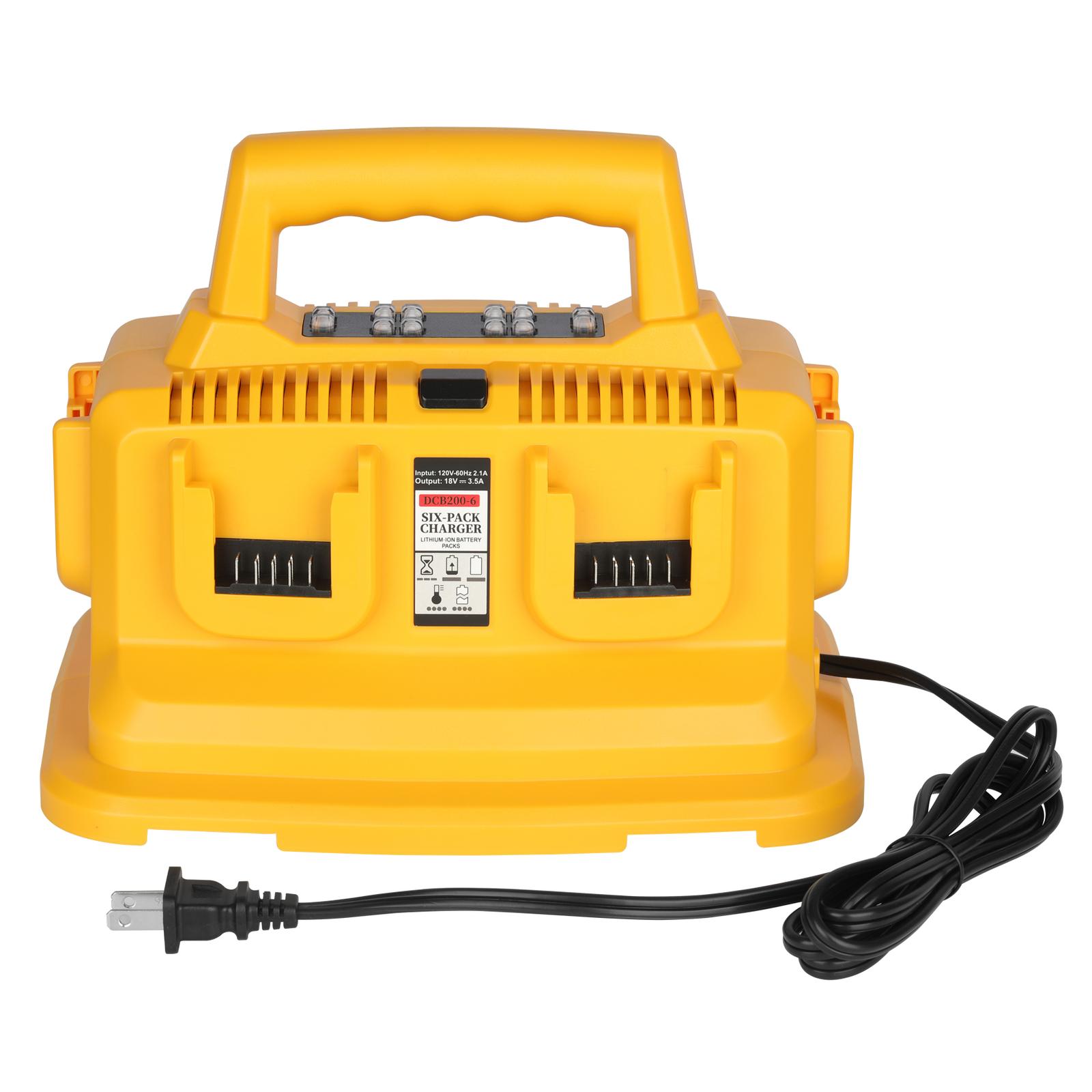 6-Port DCB104 Fast Charger For DEWALT 20V/60V Lithium DCB205 DCB206 XR Battery