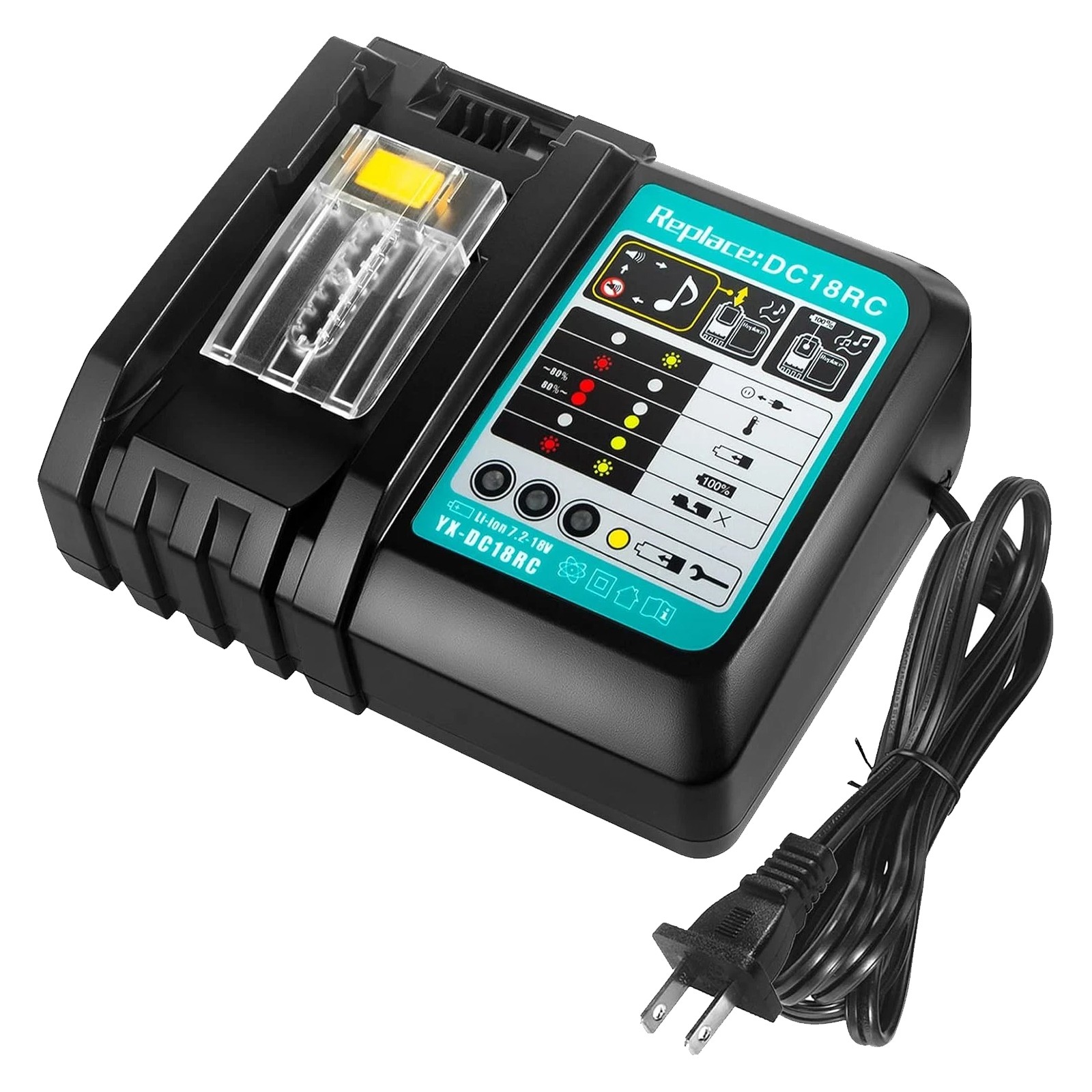 DC18RC Charger For Makita 14.4V-18V Li-Ion Battery BL1860 BL1840B BL1820 BL1815