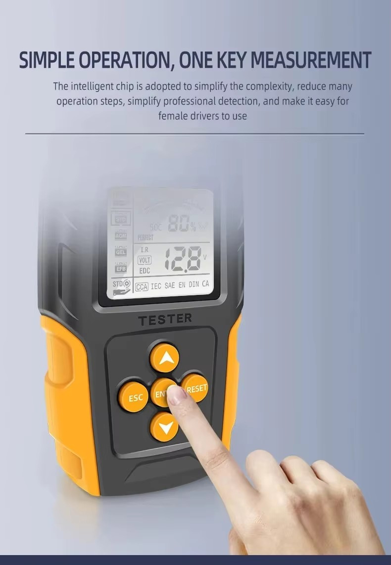 ⚡ Vehicle Battery Tester 12V 24V – LCD Analyzer for Cranking & Charging