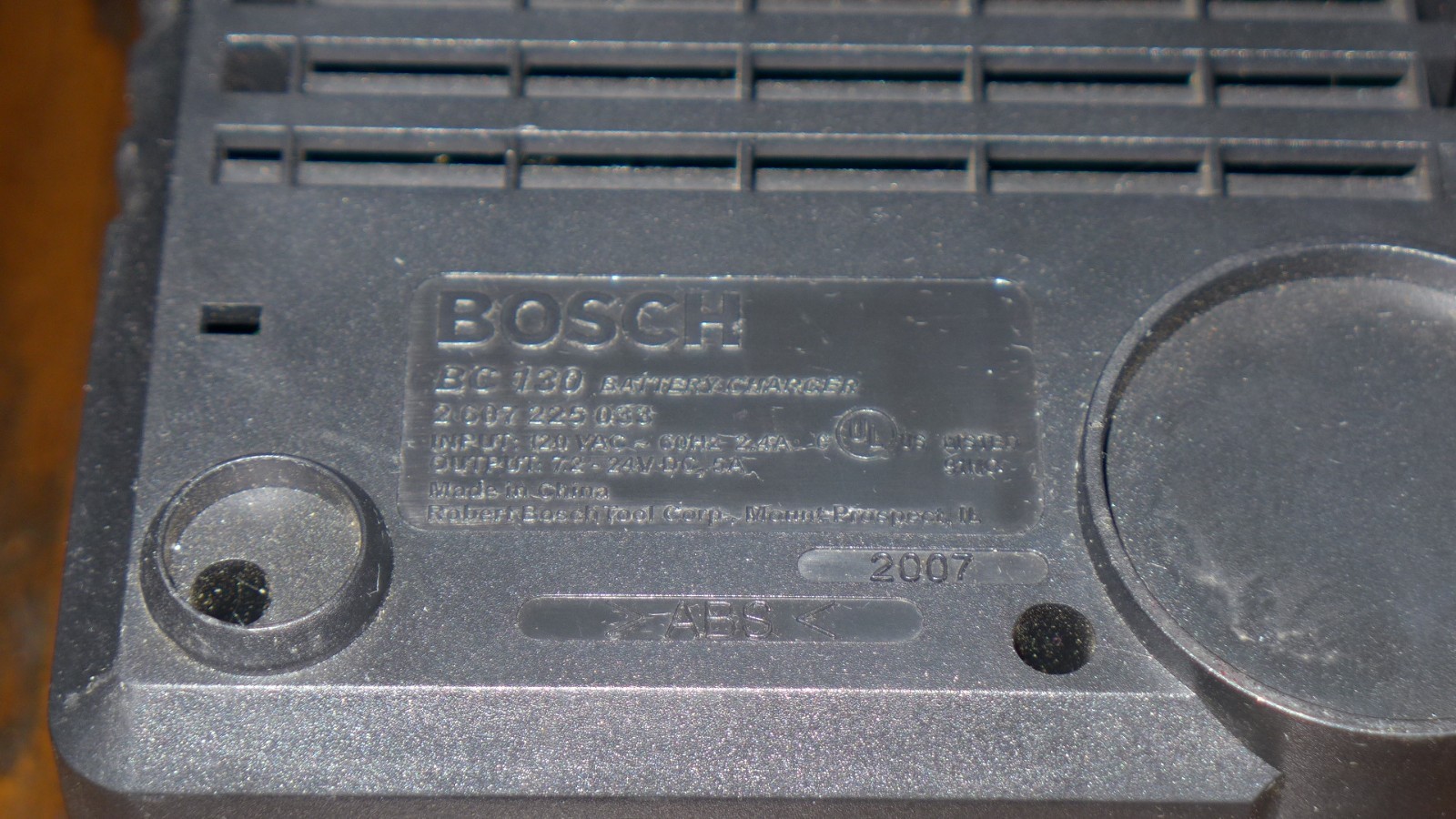 Bosch OEM BC130 12V 14.4V 18V 24V 30 Min Battery Charger 7.2-24V TESTED WORKS