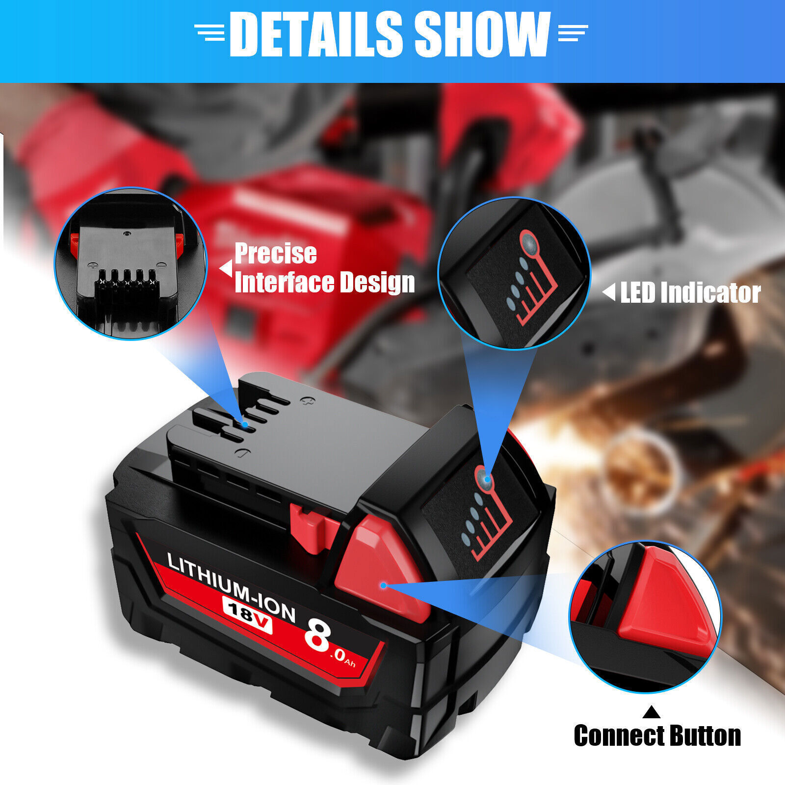 2x 18V 5.0Amp FOR Milwaukee 48-11-1812 M18 FUEL Lithium-Ion High Output Battery