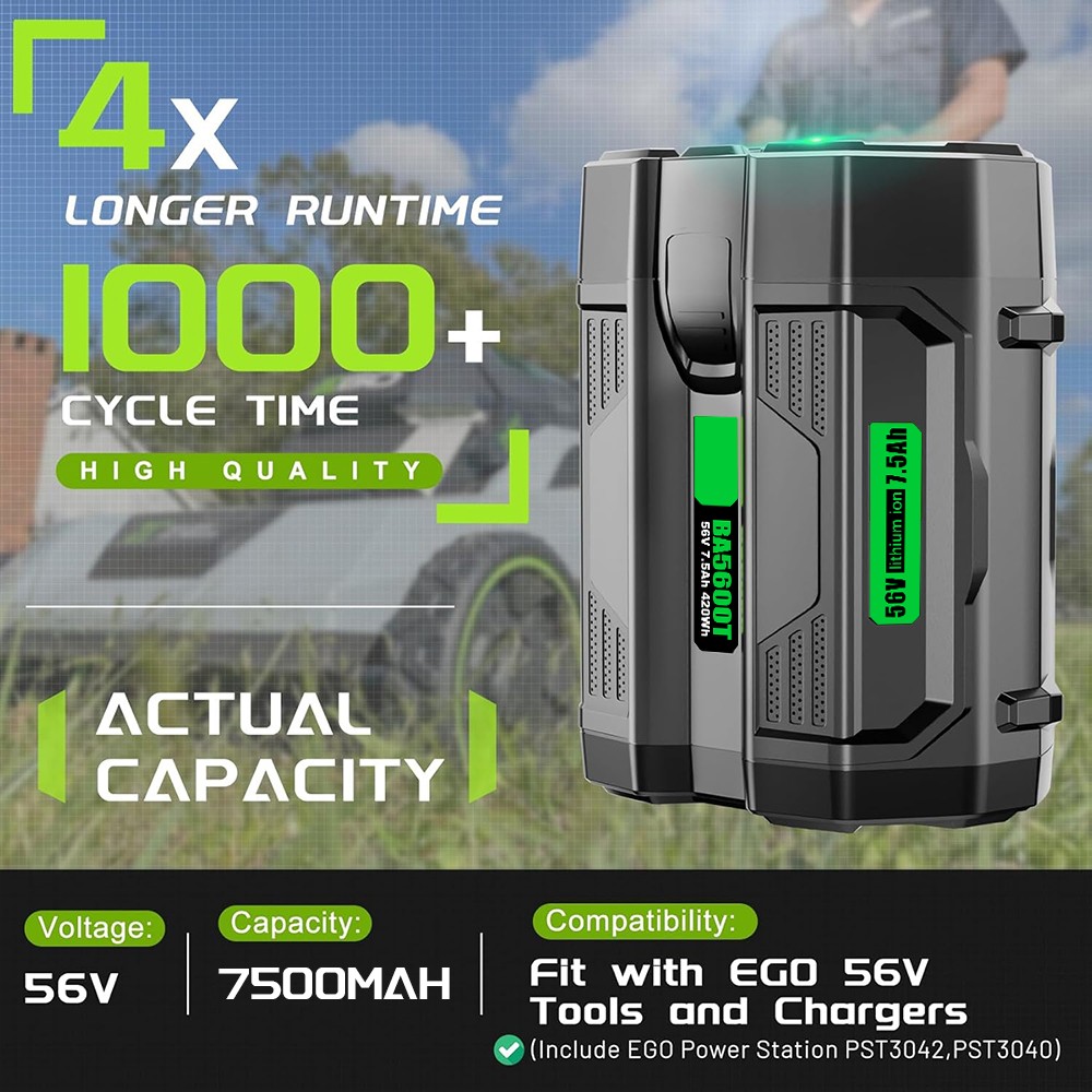 56V Battery 5 Ah For EGO POWER 56volt BA1400T BA4200 BA2800 Replacement Battery