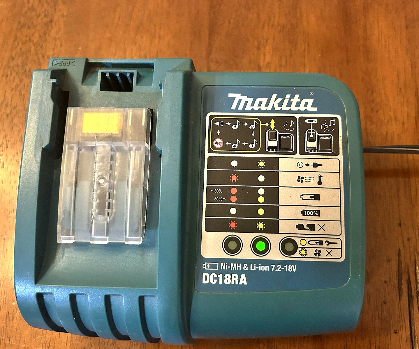 Makita 18v Fast Battery Charger, PN 630516-7 Ni-MH & Li-ion 7.2-18V